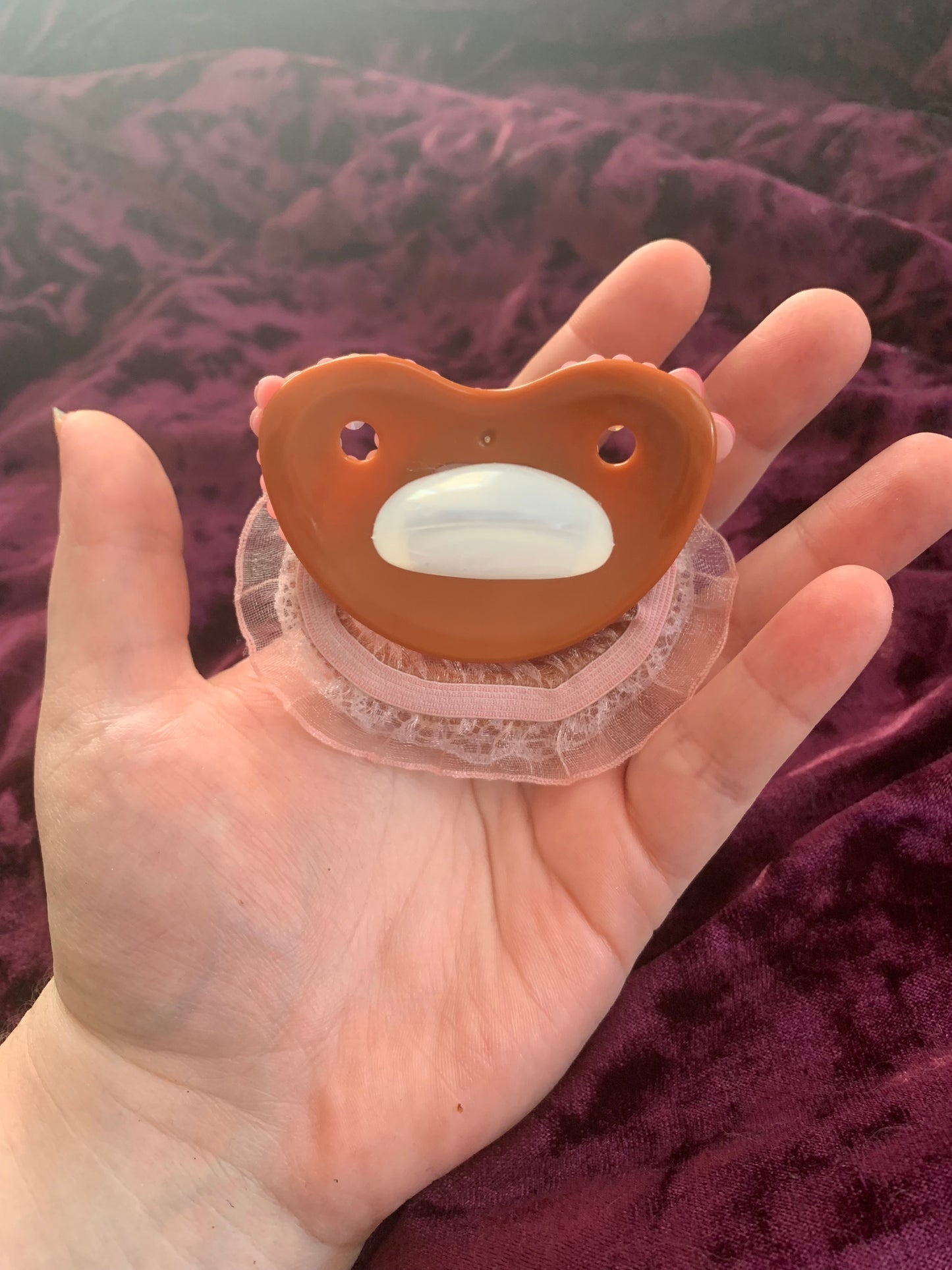 Pink Teddy Bear Adult Pacifier