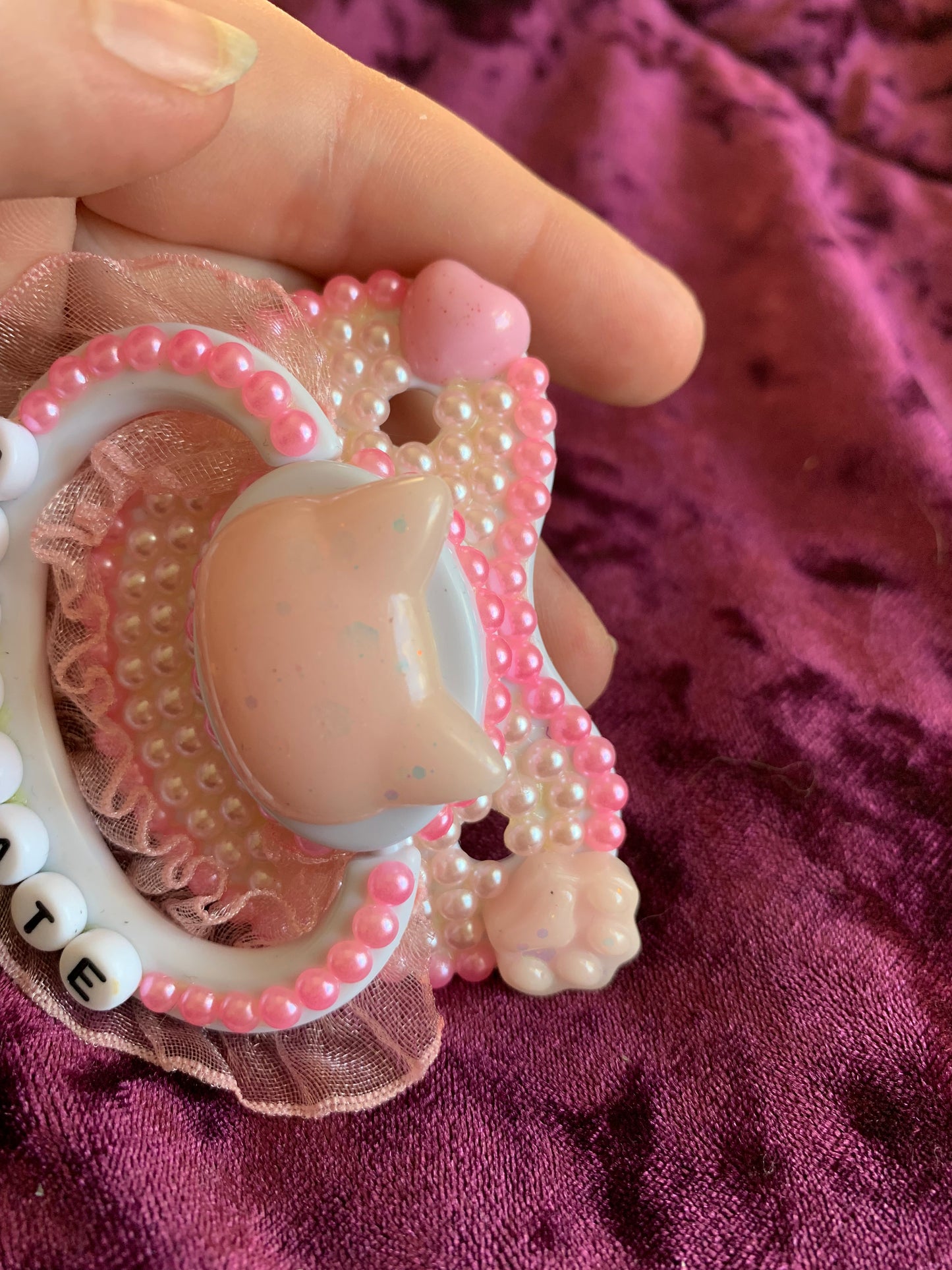 Pink Kitten Adult Pacifier