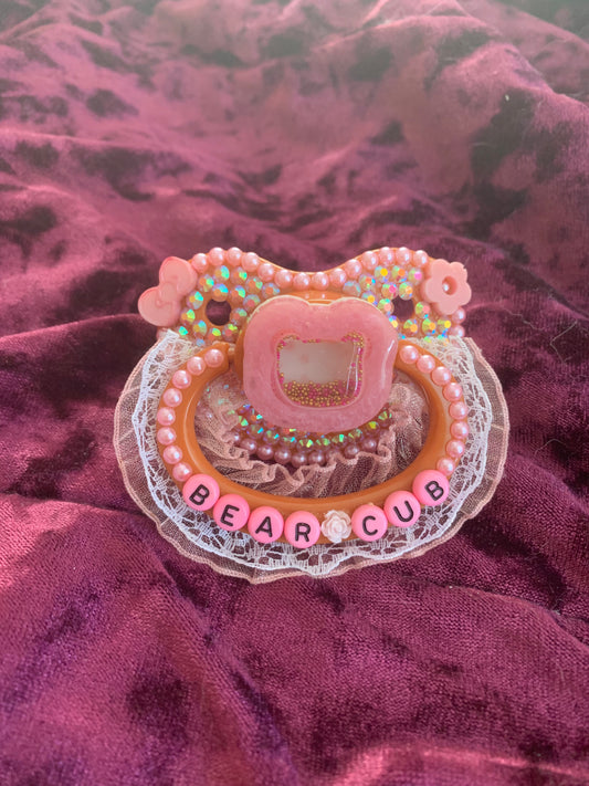 Pink Teddy Bear Adult Pacifier