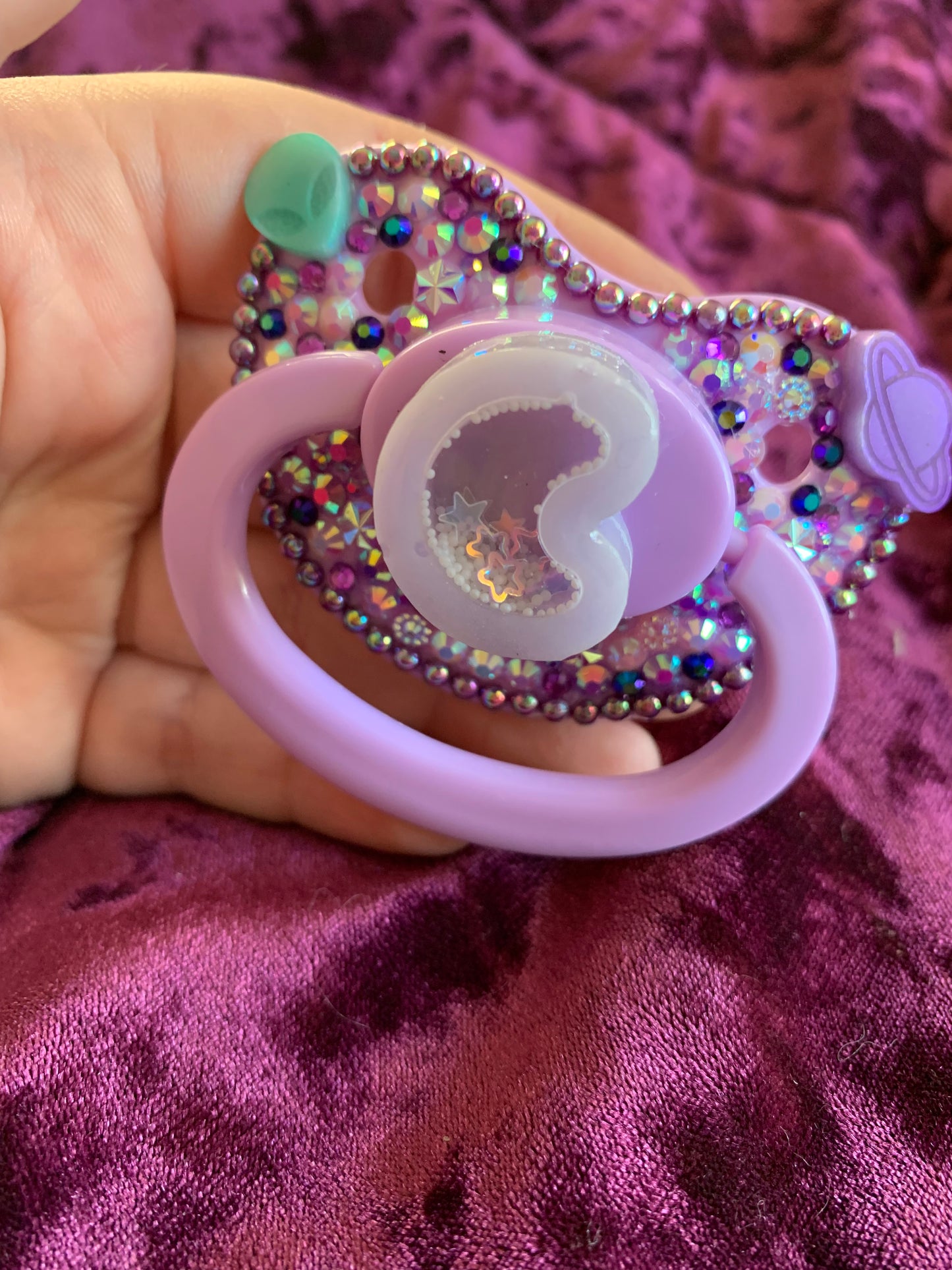 Purple Space Themed Adult Pacifier