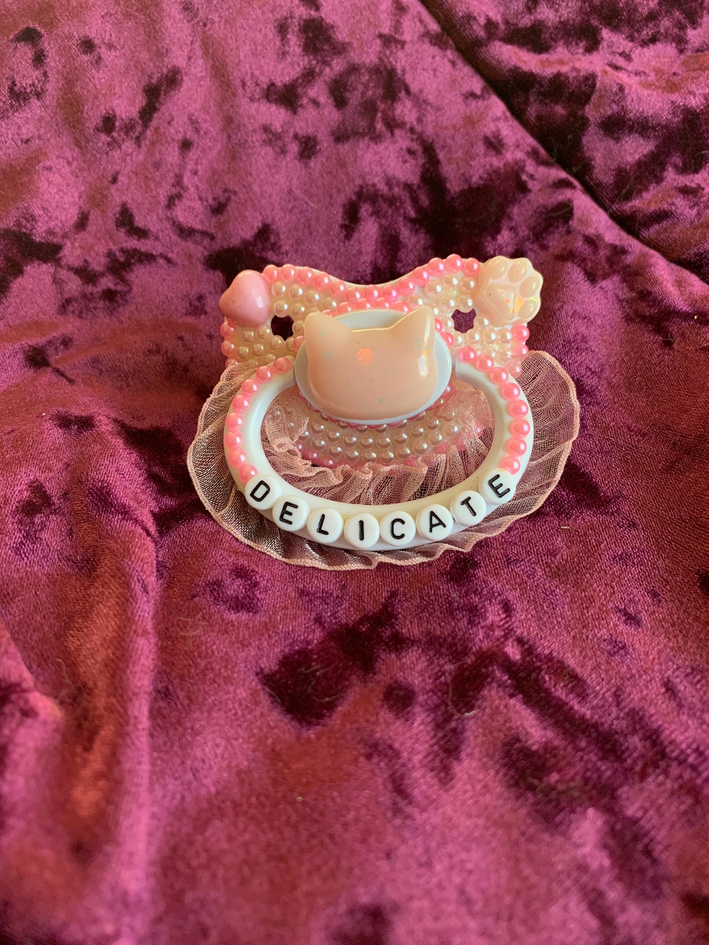 Pink Kitten Adult Pacifier
