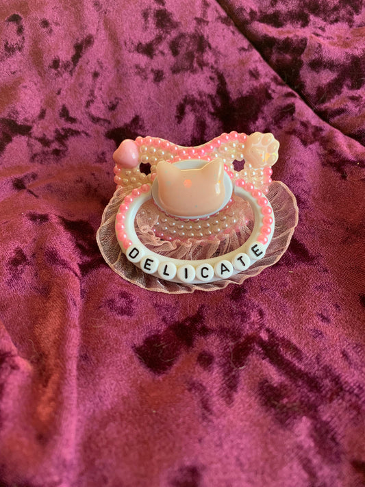 Pink Kitten Adult Pacifier