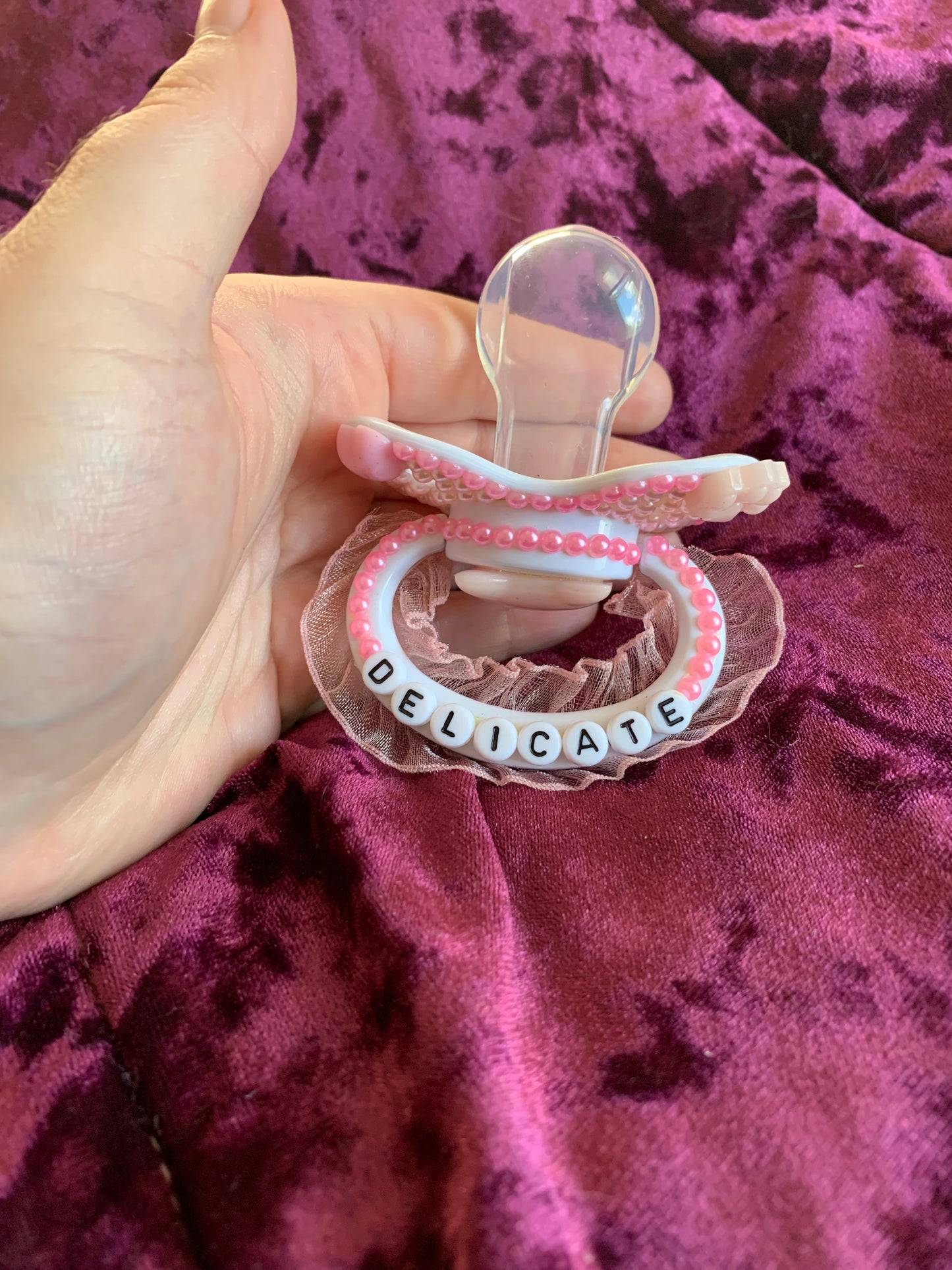 Pink Kitten Adult Pacifier
