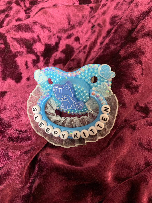 Sleepy Kitten Deco Adult Pacifier