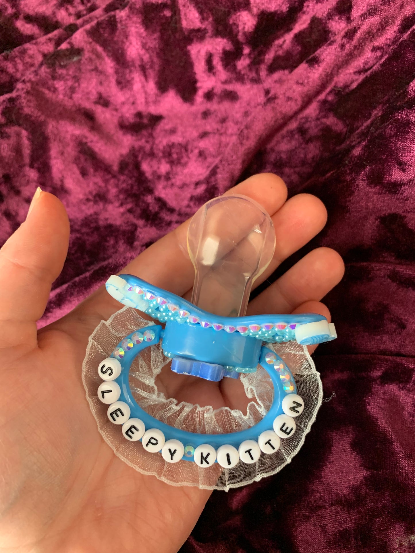 Sleepy Kitten Deco Adult Pacifier