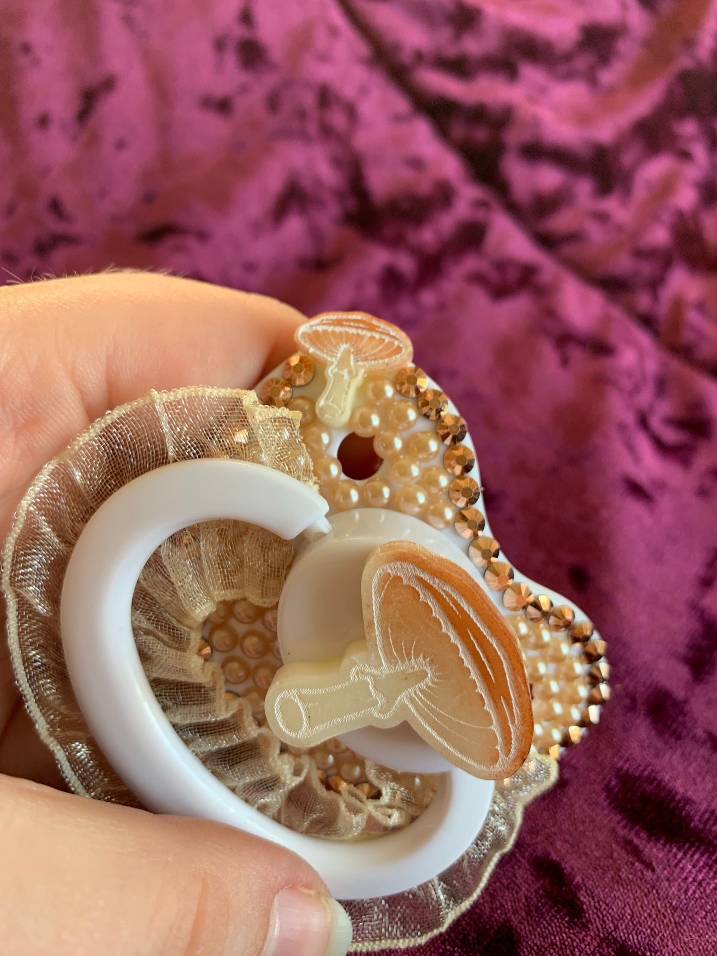 Brown Mushroom Adult Pacifier